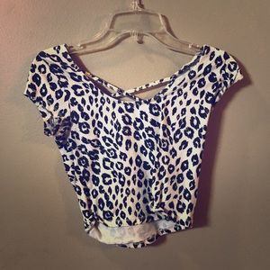 Cheetah print crop top